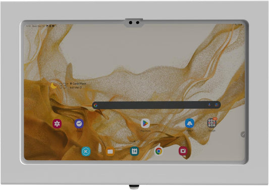 TABcare Locking Anti-Theft Metal Case for Samsung Galaxy TAB A9+ 11" Tablet for Kiosk, POS, Store, Show Display, Time Clock (TAB A9+ 11, White)