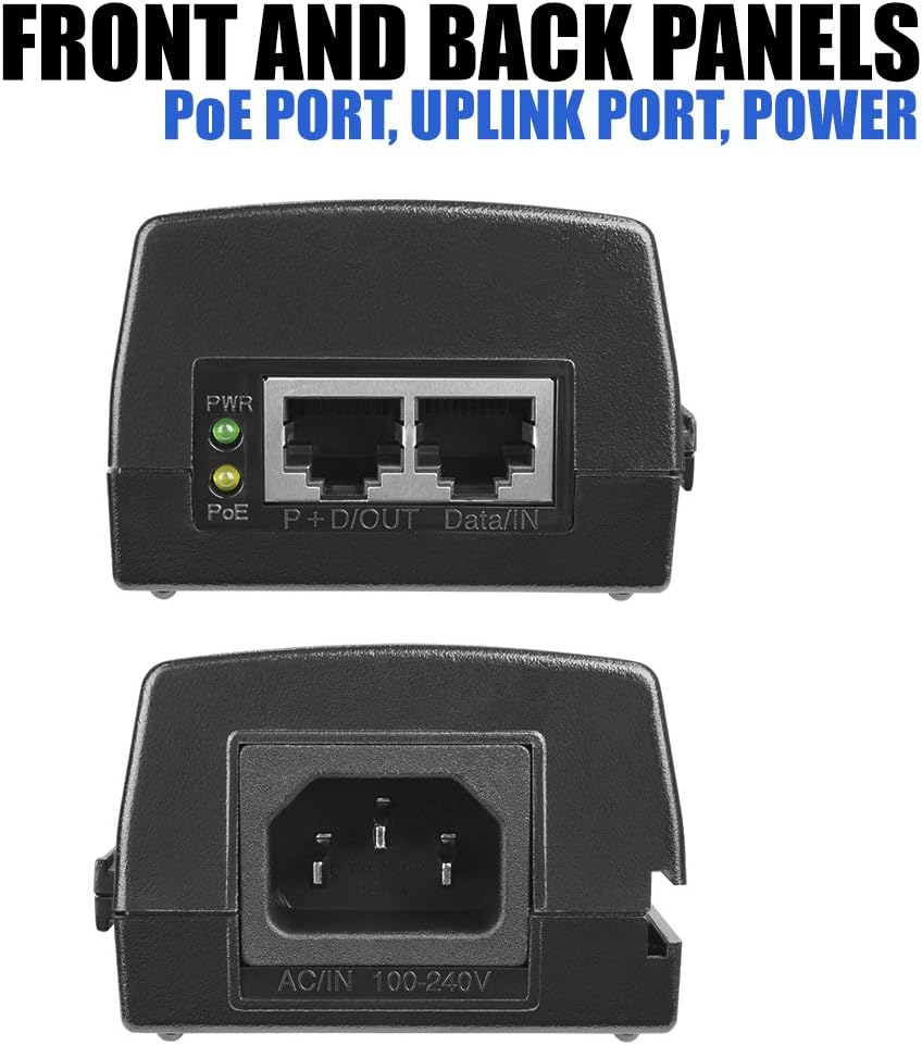 BV-Tech Gigabit Power Over Ethernet PoE++ Injector | 90W | 802.3 af/at/bt | Plug & Play | up to 325 Feet