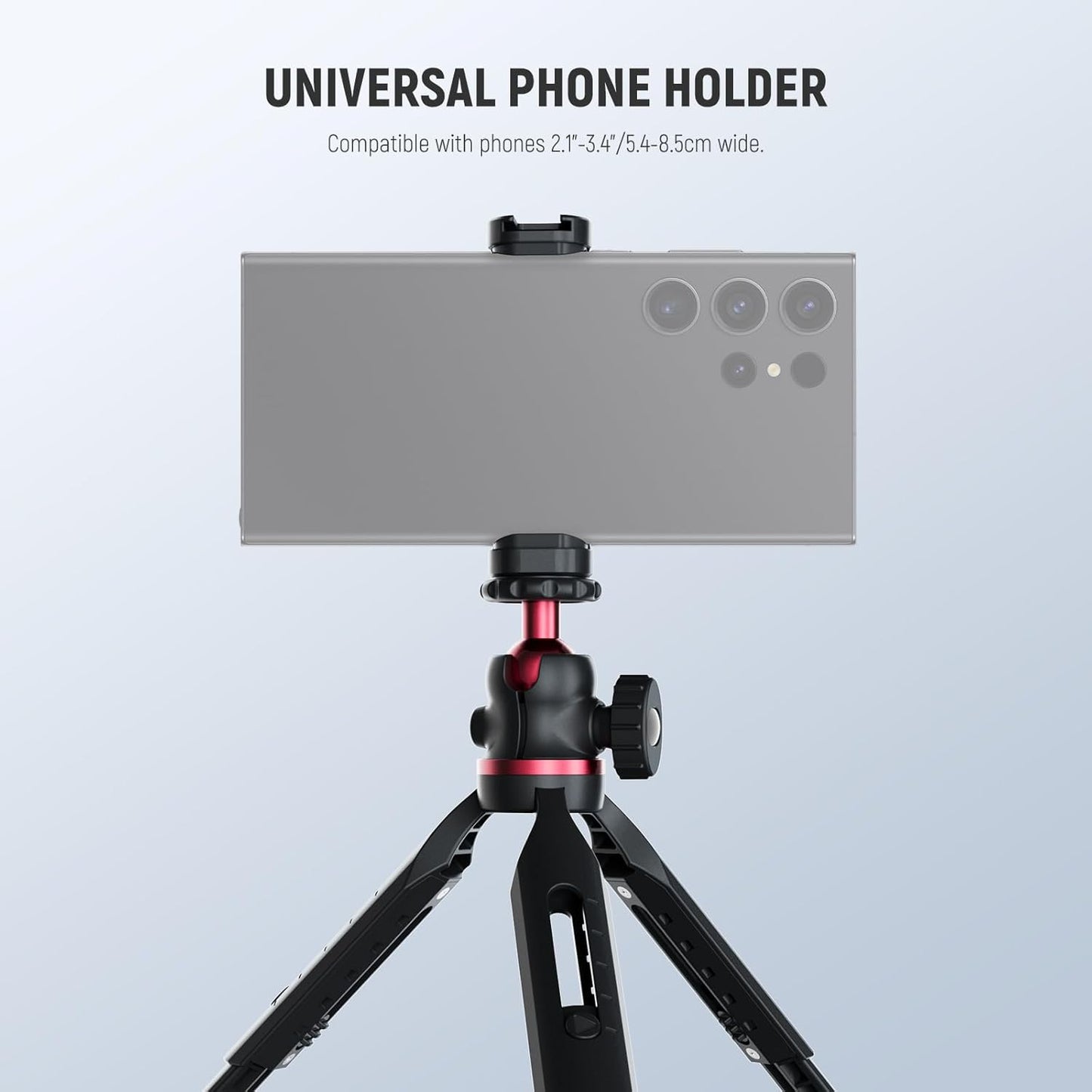 NEEWER Entry Level Version Mini Tripod for Camera, 360° Small Desk Portable DSLR Webcam Cell Phone Mount Holder Stand Selfie Stick Grip Compatible with iPhone Samsung Android Video Recording, GM-2G