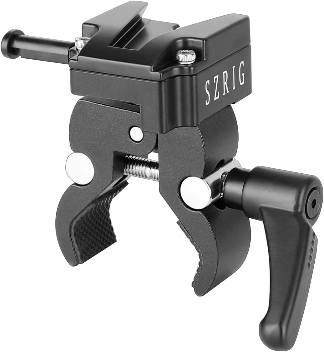 Crab Clamp with Universal V-Lock Mount Quick Release Adapter for DSLR Camera Battery Accessory
