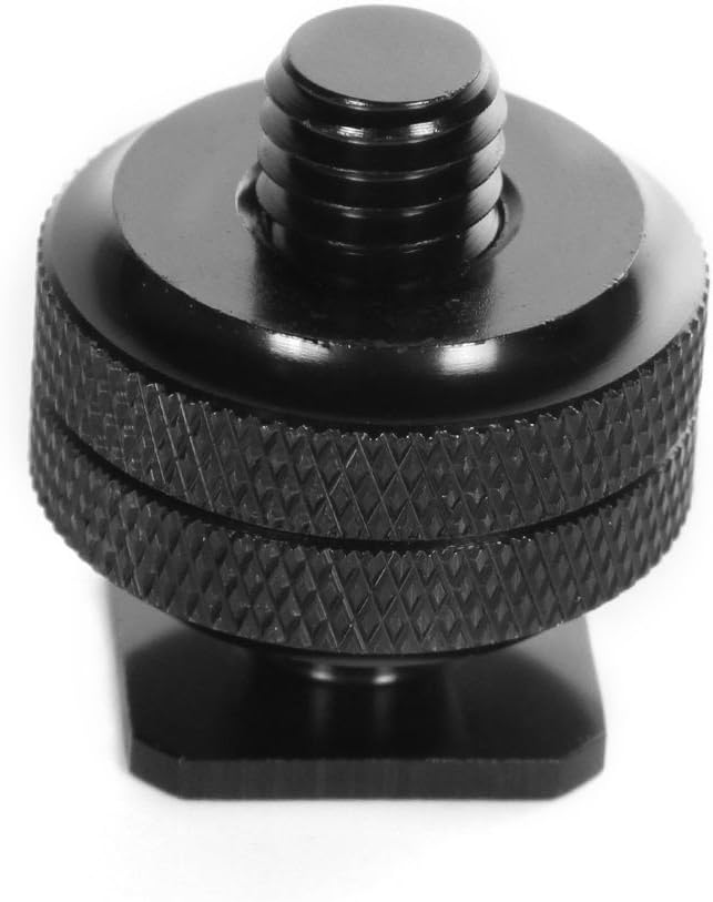 SLOW DOLPHIN 1/4 Inch Hot Shoe Mount Adapter Tripod Screw for DSLR Camera Rig(2 Packs)