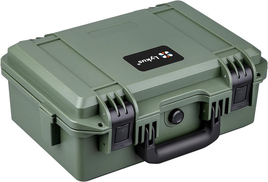 Lykus HC-3310 Waterproof Hard Case with Customizable Foam Insert, Interior Size 12.99x8.27x5.31 in, Suitable for pistol,camera,lens,drone,mic,flashlight,telescope,action cam,electronics,tools,and more