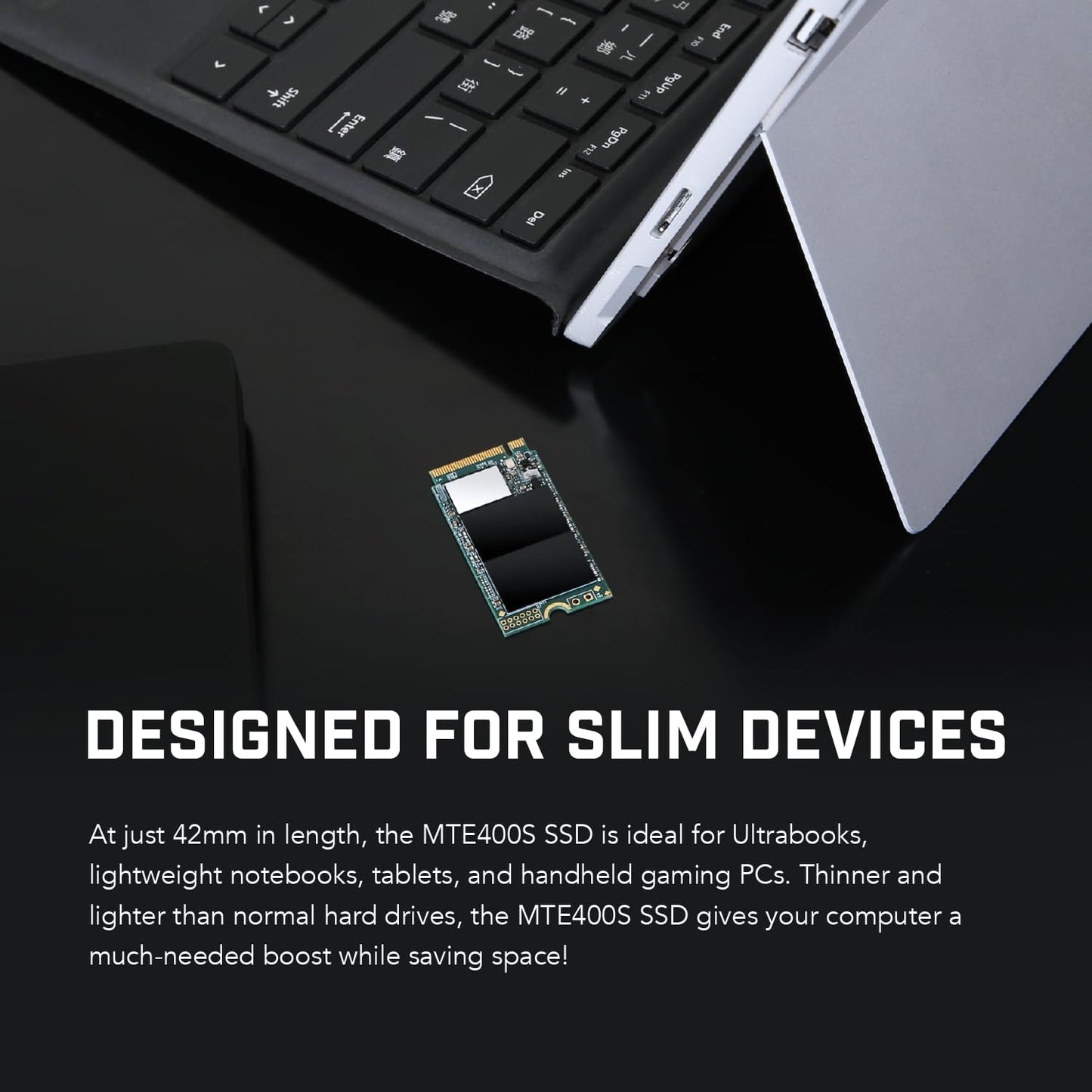 Transcend 512GB MTE400S M.2 2242 PCIe Gen3x4 SSD, Compatible with Ultra-Thin Laptops, Dram-Less Low Power, Up to 2000MB/s, TLC - TS512GMTE400S