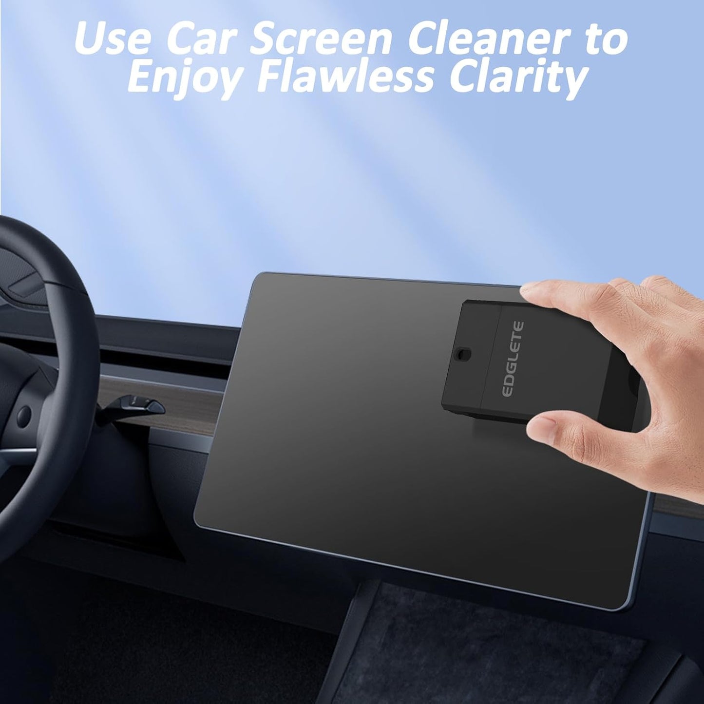 Computer Screen Cleaner Spray and Wipe, Streak-Free Car Screen Cleaner, Portable Laptop Cleaning Kit for Phone Touchscreen Monitor PC MacBook iPad TV Electronic, Refillable 2oz Spray Microfiber Cloth