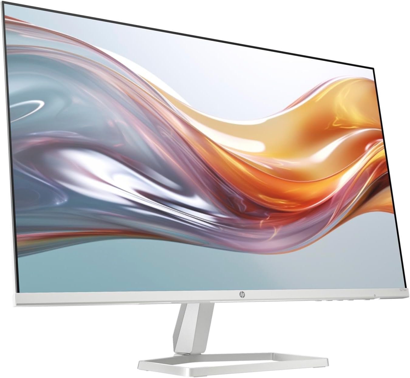 HP Series 5 527sw 27" 300 nits IPS FHD Monitor (Replaces M27FW) Adjustable Tilt, Flicker Free, Anti-glare, Ultra-thin, Low-Blue Light Filter, 1x HDMI, White/Silver w/DKZ Hub USB Port Expander (2 Pack)