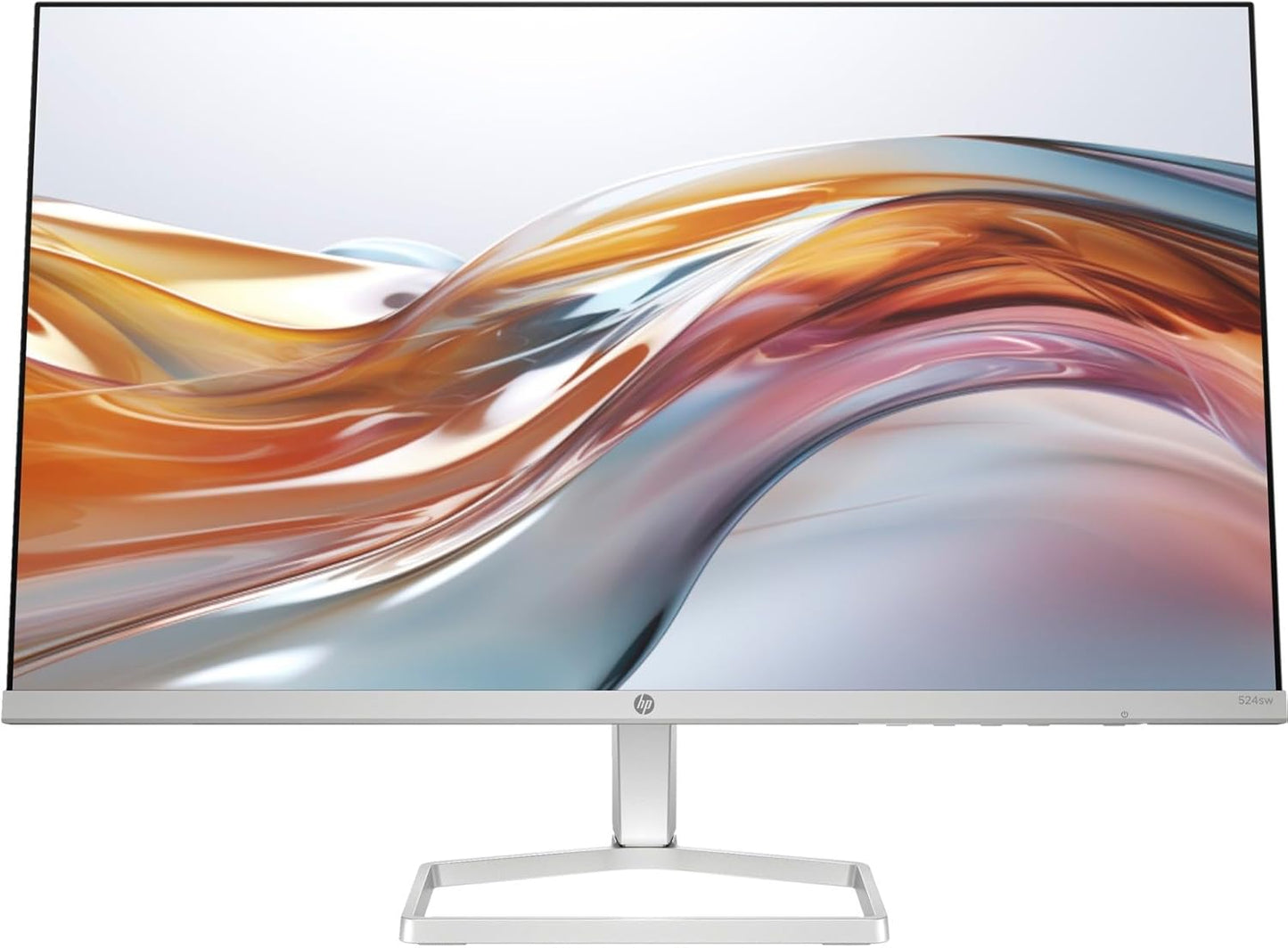 HP Series 5 524sw 24" 300 nits IPS FHD Monitor (Replaces M24FW) Adjustable Tilt, Flicker Free, Anti-glare, Ultra-thin, Low-Blue Light Filter, 1x HDMI, White/Silver w/DKZ Hub USB Port Expander (2 Pack)