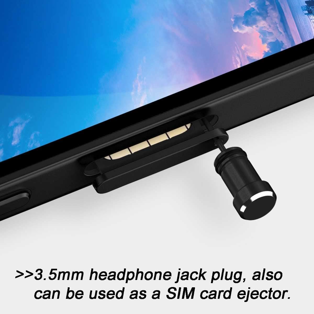 TOCOL USB C Dust Plug 4 Pack Type C Anti Dust Plug Cover Charging Port Protector Cap with Cleaning Brush for iPhone