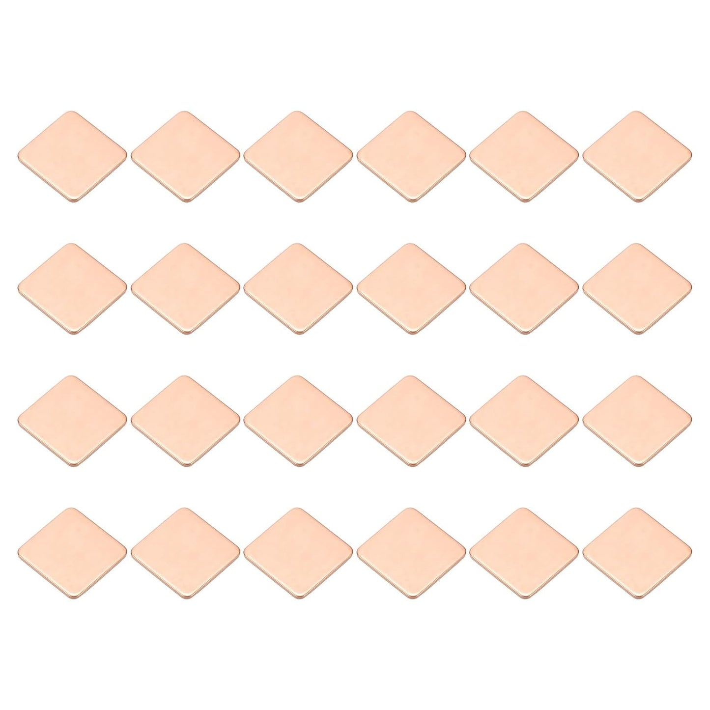 PATIKIL Copper Heatsink Pad Shims, 24 Pcs 15x15x1mm Copper Pad Shim IC Chipset GPU CPU Thermal Heatsink for Cooling Laptop Desktop Computer