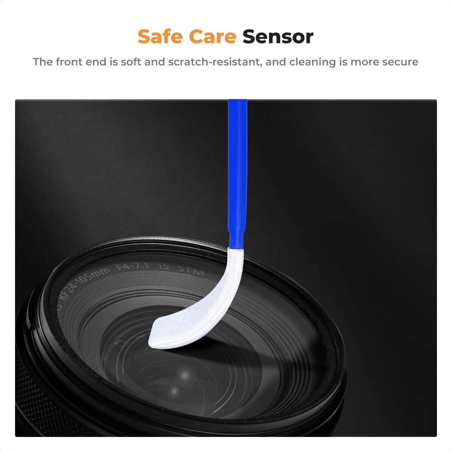 K&F Concept 10 Pack Full-Frame Sensors Cleaning Swabs, DSLR SLR Digital Camera Dry CCD CMOS Clean Swabs Compatible with Nikon Sony Canon DSLR Camera Sensor, 24mm x 20mm