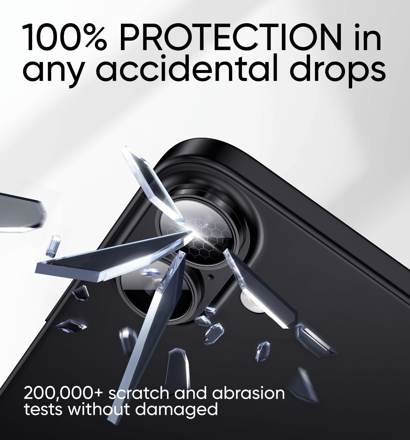 MAGIC JOHN for iPhone 16Plus/16 Camera Lens Protector [Alignment Kit&1:1 Invisible Perfect Fit] 9H Aerospace Tempered Glass Anti-Scratch Durable, Individual Cover Ring, Case Friendly, Set of 2, Black