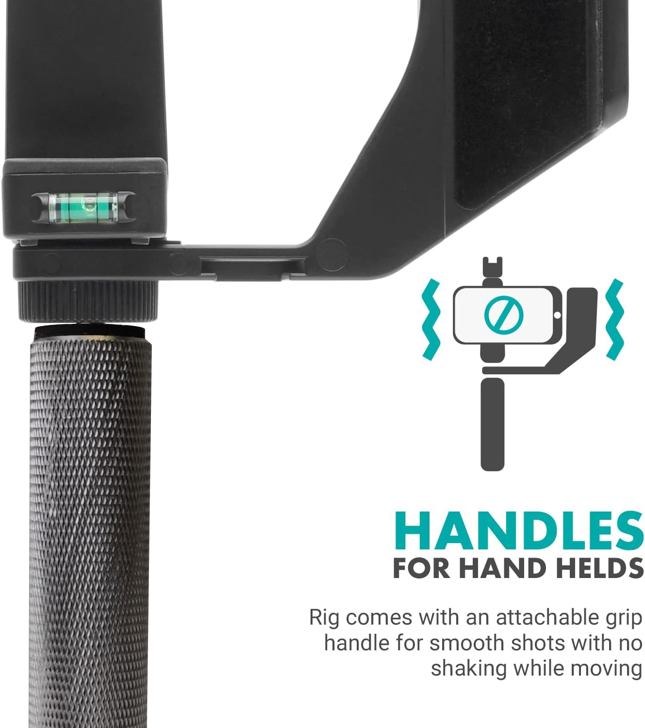 Movo Video Rig Compatible with The DJI OSMO Pocket 1, 2 - Includes Universal Smartphone Mount, Grip Handle, and 2 Cold Shoes for Mounting Microphone, Light - OSMO Pocket Microphone and Video Rig