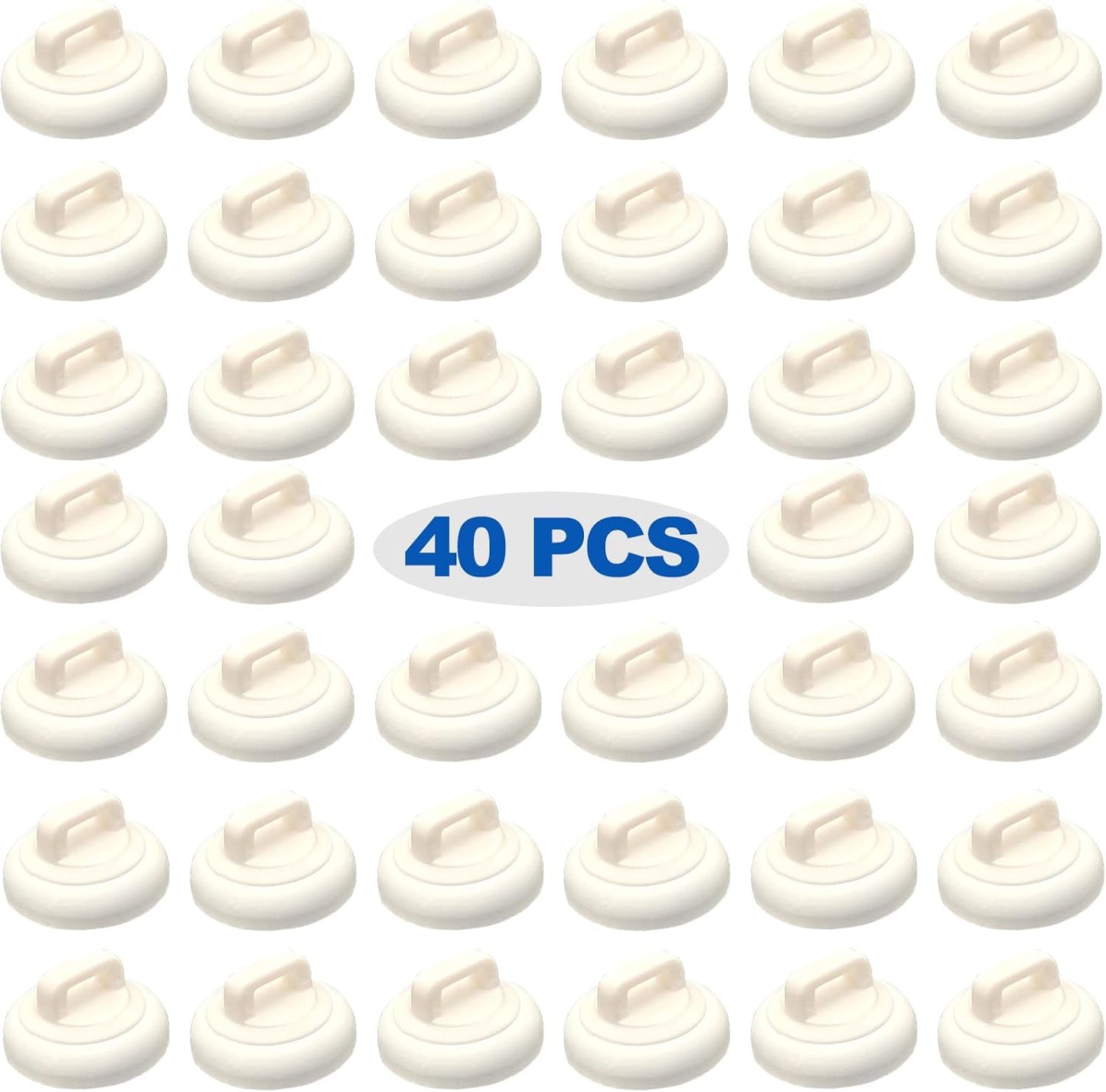 Magnetic Cable Zip Tie Mounts Clips Multipurpose Zip Ties Mount Base Holder Wire Cable Holder Mount Wire Clips Management for Home Office Marine Electrical Wiring (White, 40 Piece)