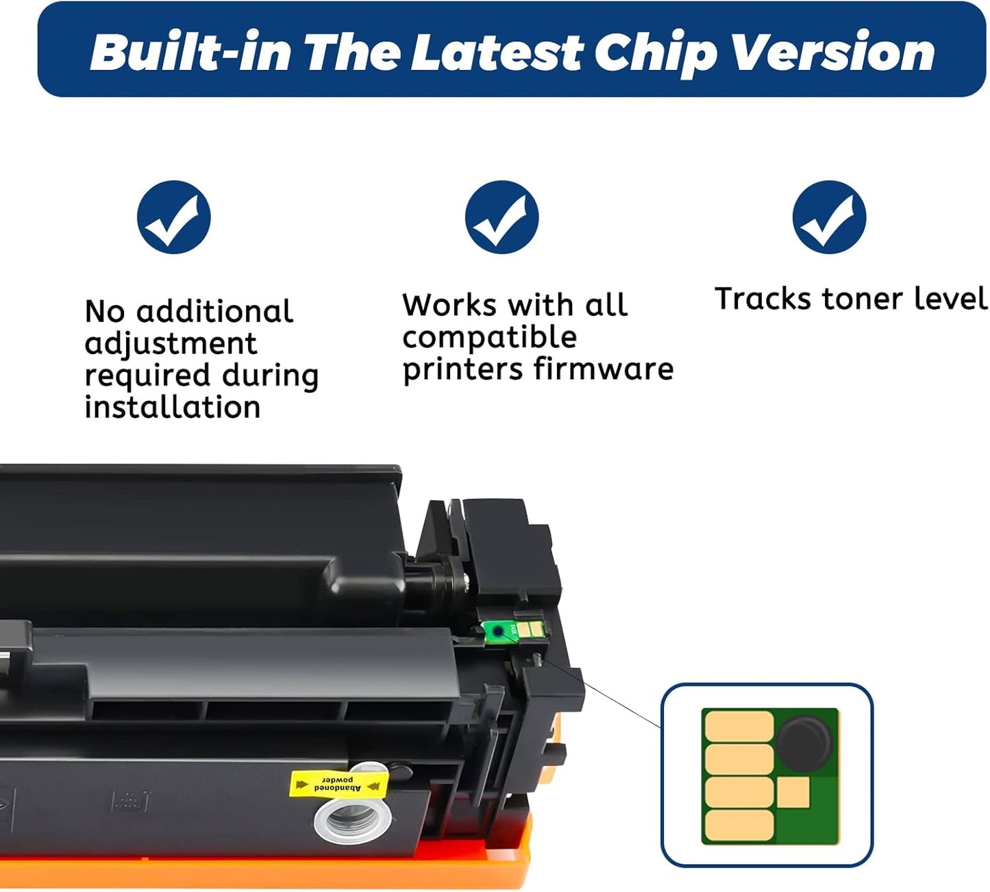 212A Toner Cartridge 4 Pack,for HP 212X W2120A Toner Cartridge for HP Color Laserjet Enterprise M554 M555 Flow MFP M578 Printer,with Upgraded Chip,No Fading,No Streak