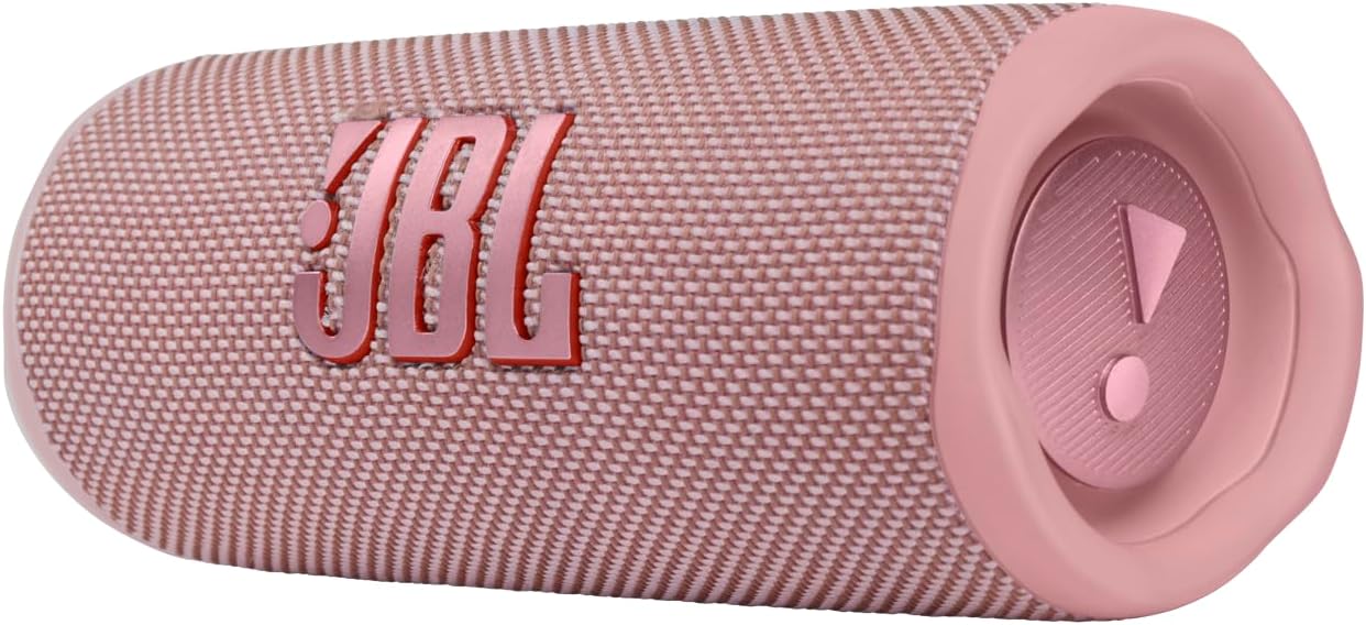 JBL Flip 6, Pink - Waterproof, Portable & Durable Bluetooth Speaker - Up to 12 Hours of Wireless Streaming - Includes Noise-Canceling Speakerphone, Voice Assistant Connect+