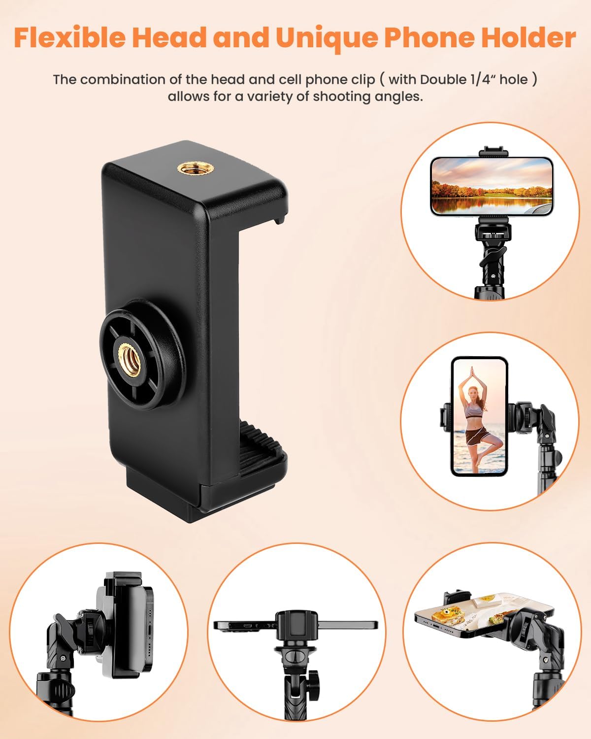 Victiv 71" Phone Tripod, Camera Stand Tripod with Remote and Phone Holder, Sturdy & Stable, Height Adjustable Selfie Stick Mode, Perfect for Selfies Video Recording/Cooking/Vlog/Photo