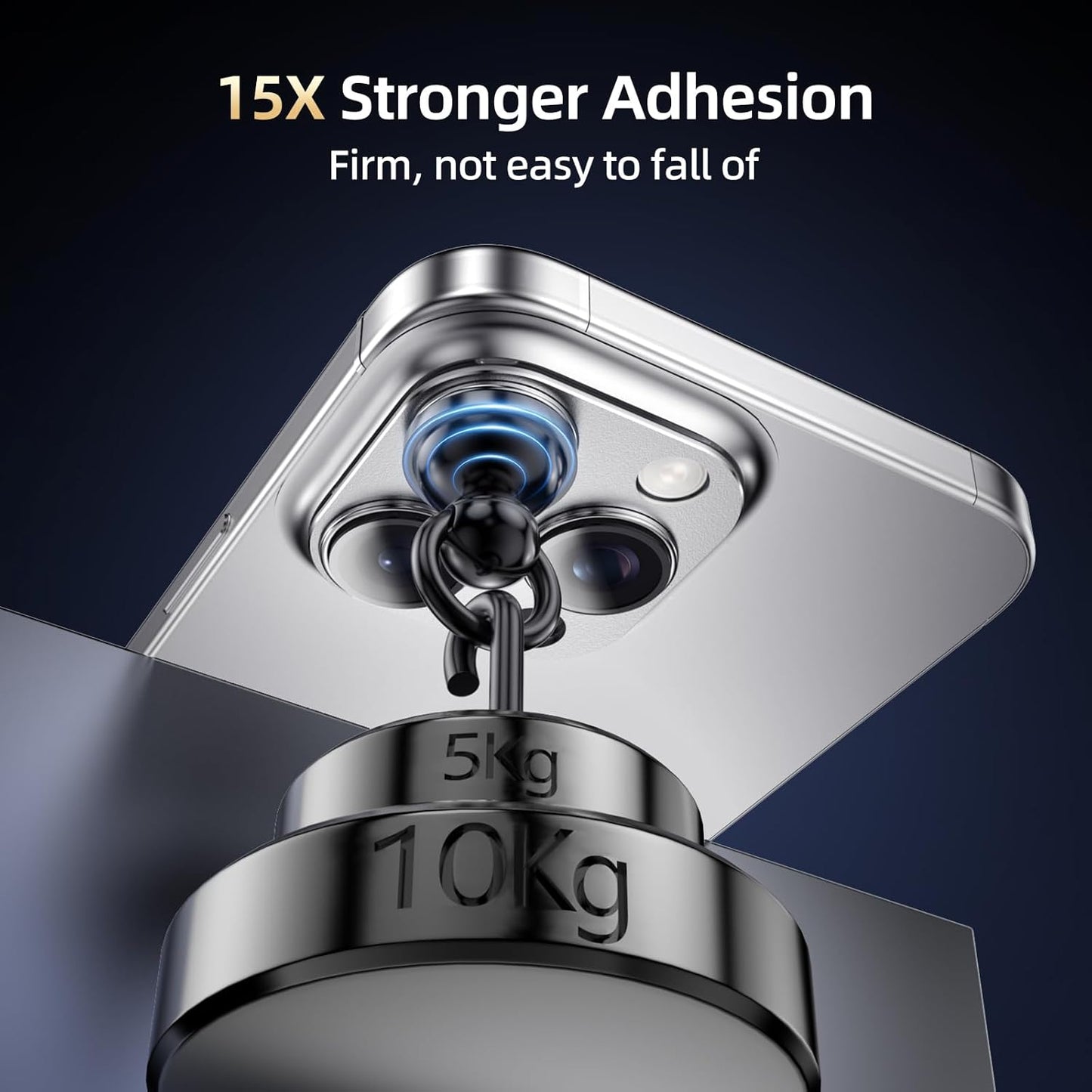 Compatible with iPhone 15 Pro/16 Pro Camera Lens Protector, [Case-Friendly][Strong Adsorption][AR Anti-Reflection] Tempered Glass Full Coverage Camera Screen Protector for 16 Pro Max,Silver