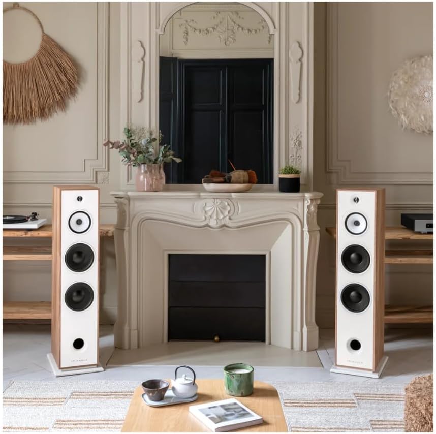 triangle - BOREA BR10 Hi-Fi Floorstanding Speakers - Power handling 200W - Efficiency 92 dB/W/m - 21cm Drivers - Versatile Music and Home Cinema - 245 x 1110 x 380 mm - Light Oak (Piece)