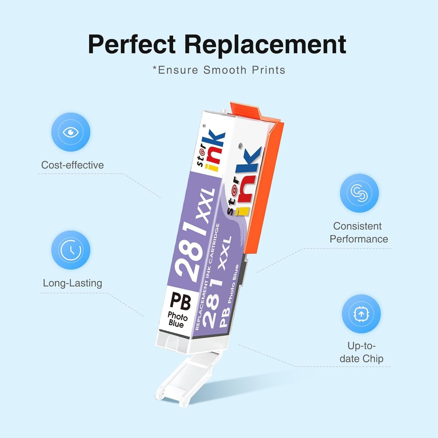 PGI-280XXL CLI-281XXL Replacement for Canon 280 and 281 Ink Cartridges Compatible for Canon TR8620a Ink Cartridges Work for TS9120 TS8120 TS8220 TS8320 TR8620 TR8520 (PGBK,BK,C,M,Y,PB) 6 Color Pack