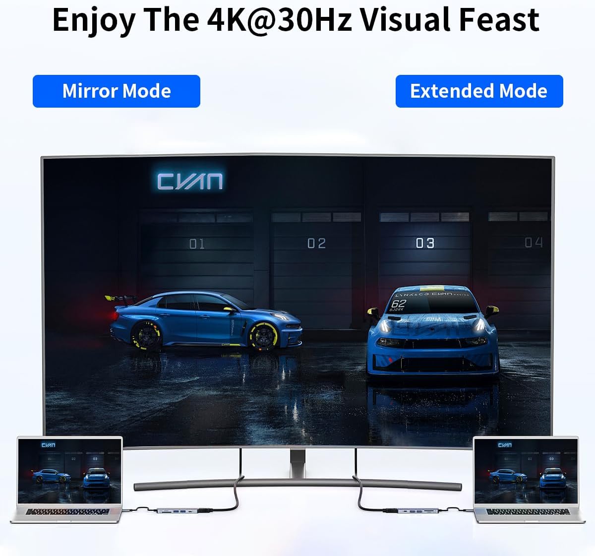 MacBook USB-C Hub Adapter - Multiport Docking Station With HDMI for MacBook Pro and Thunderbolt Devices