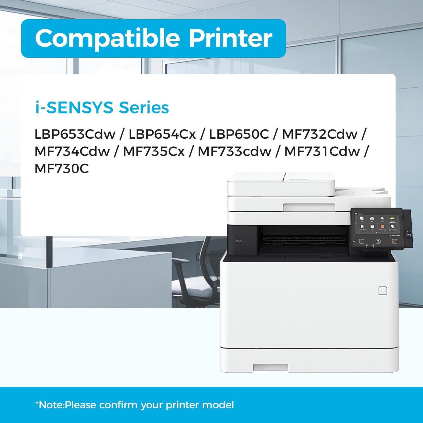 046H Toner Cartridge Set with Chip High Capacity Replacement for Canon CRG-046H 046 Toner Cartridges Compatible with LBP654Cdw MF731Cdw MF733Cdw MF735Cdw Printer (Black Cyan Yellow Magenta, 4-Pack)