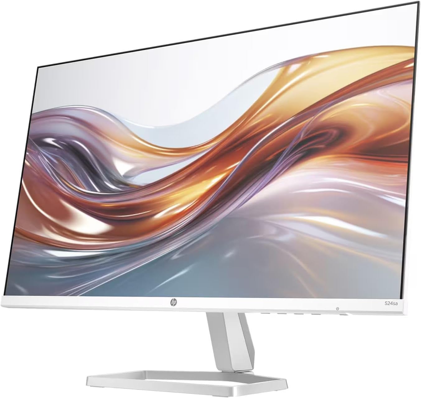 HP Series 5 524sa Monitor with Speakers (Replaces M24fwa) 24" 100Hz IPS FHD 99% sRGB 300 Nits Display, Adjustable Tilt, Flicker-Free, Anti-Glare, White/Silver w/DKZ USB Port Expander