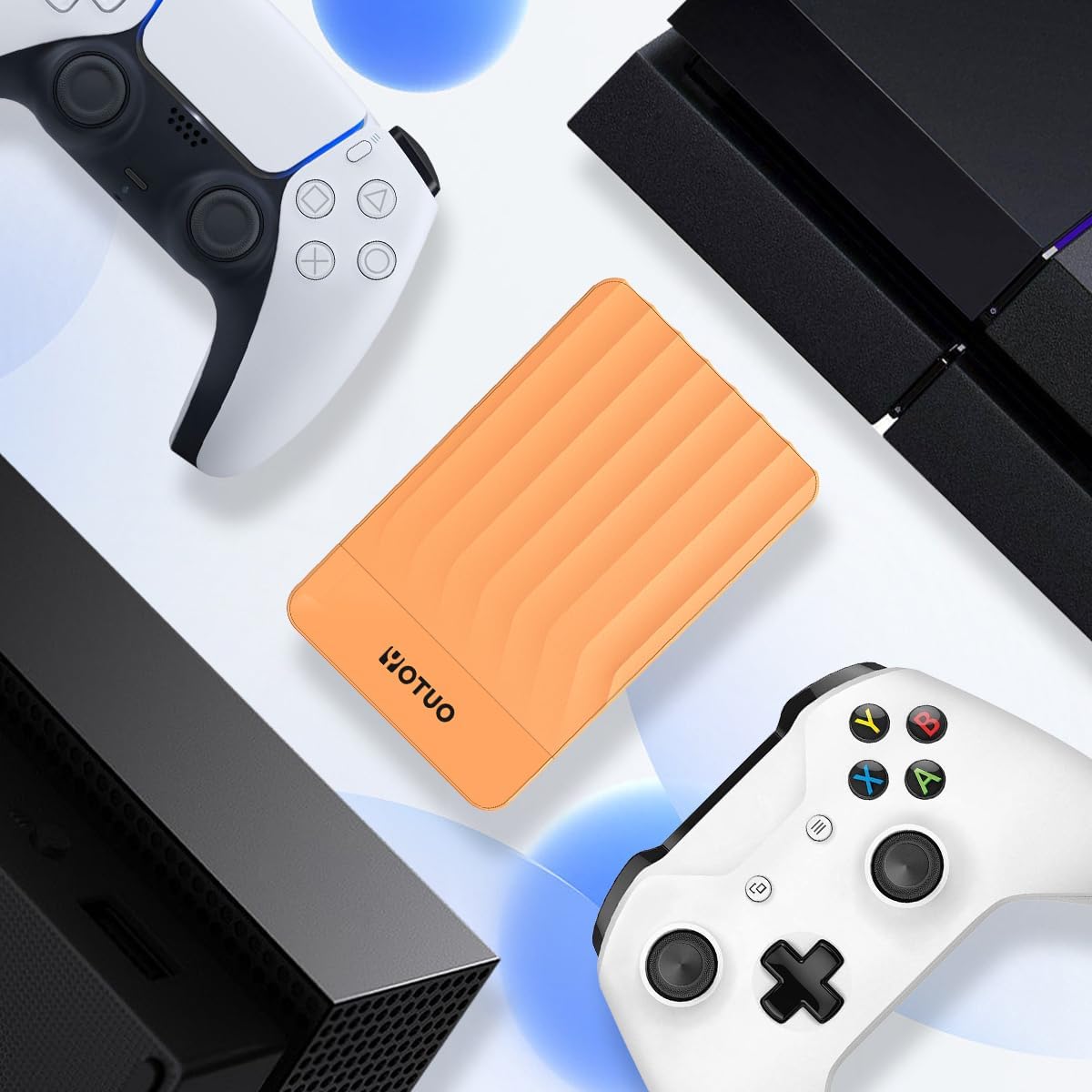 Portable External Hard Drive Storage Expansion Mobile HDD USB 3.0 for PC, Mac, Desktop, Laptop, PS4, PS5, Xbox One X/S, Xbox 360, Xbox Series X/S, Office & Game (Orange, 1TB)