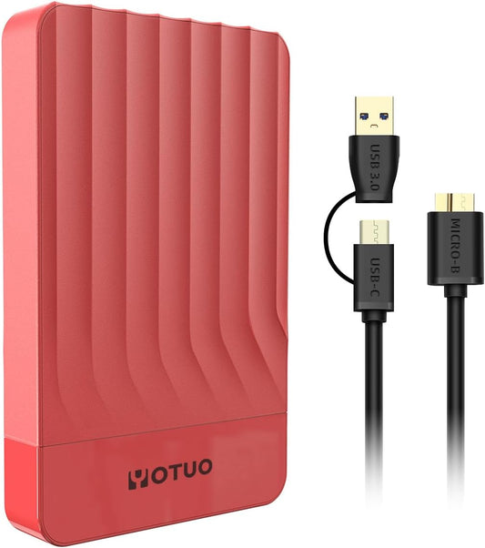 Portable External Hard Drive Storage Expansion Mobile HDD USB 3.0 for PC, Mac, Desktop, Laptop, PS4, PS5, Xbox One X/S, Xbox 360, Xbox Series X/S, Office & Game (Red, 500GB)