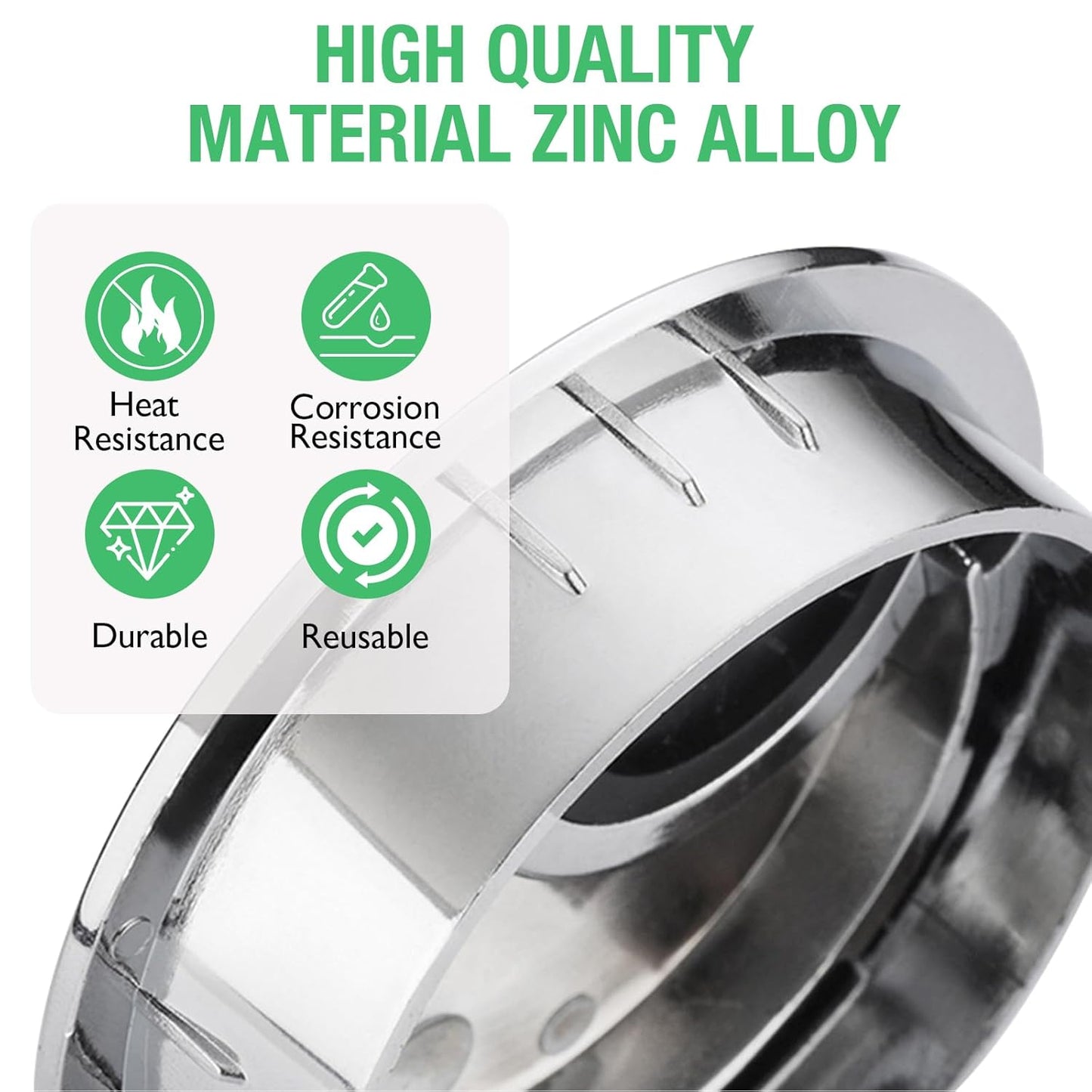 1 Pcs Desk Grommet 2" / 50 mm, Desk Cord Hole Cover, Cable Grommet Metal Zinc Alloy Materilal, Desk Hole Grommet for Home & Office Pc, Detachable Cable Cord Organizer-Bright Silver