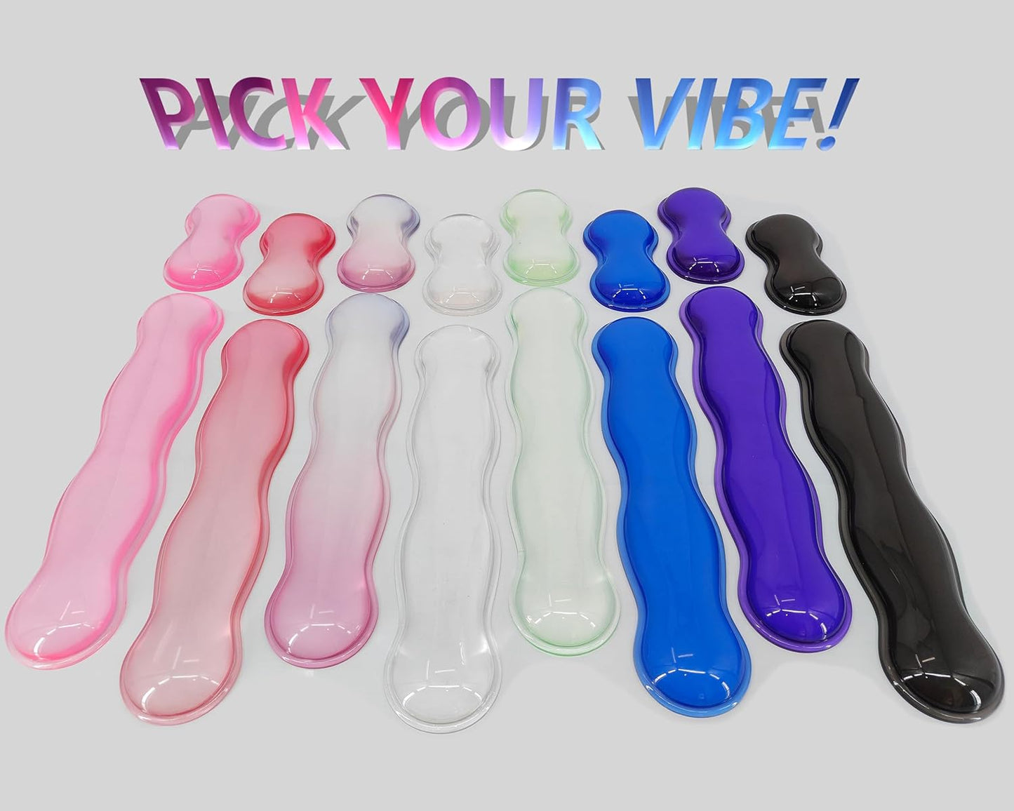 Gel Wrist Rest for Keyboard and Mouse, Wrist Rest for Keyboard, Mouse Wrist Support, Pain Relief, Cool Touch, Non-Skid, Mouse Wrist pad