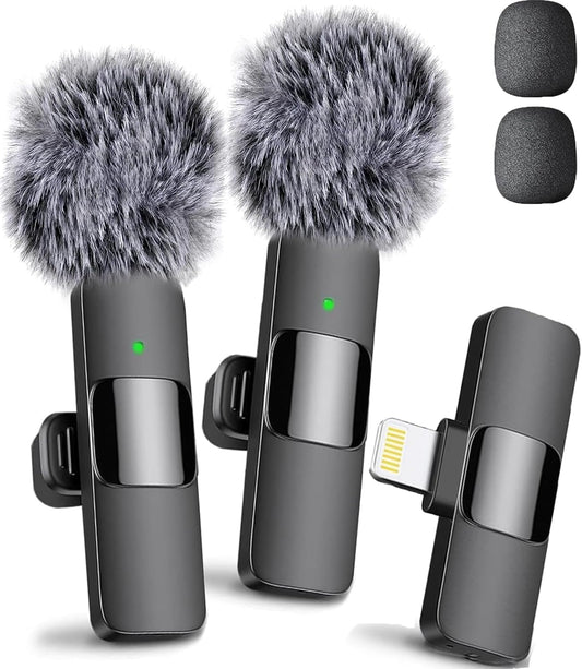 Mini Mic Pro (Latest Model - Wireless Microphone for iPhone, iPad, Android, Lavalier Microphone for Video Recording - iPhone Mic Crystal Clear Recording with USB-C for Podcast (iPhone 14 & Below)