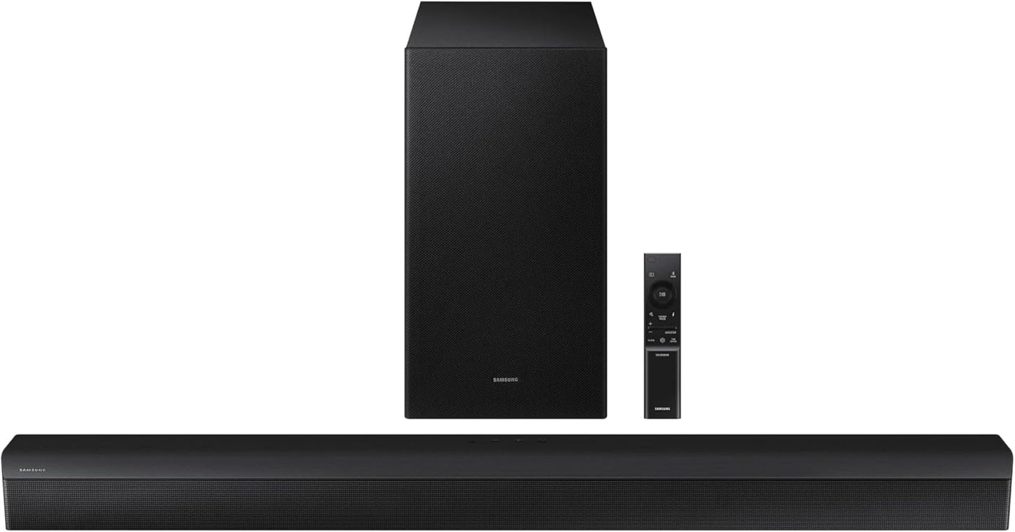 Samsung HW-B550D 3.1 ch Soundbar w/ Dolby Audio, Surround Sound expansion, Bass Boost, Adaptive Sound, DTS Virtual:X, Wireless Subwoofer, 2024