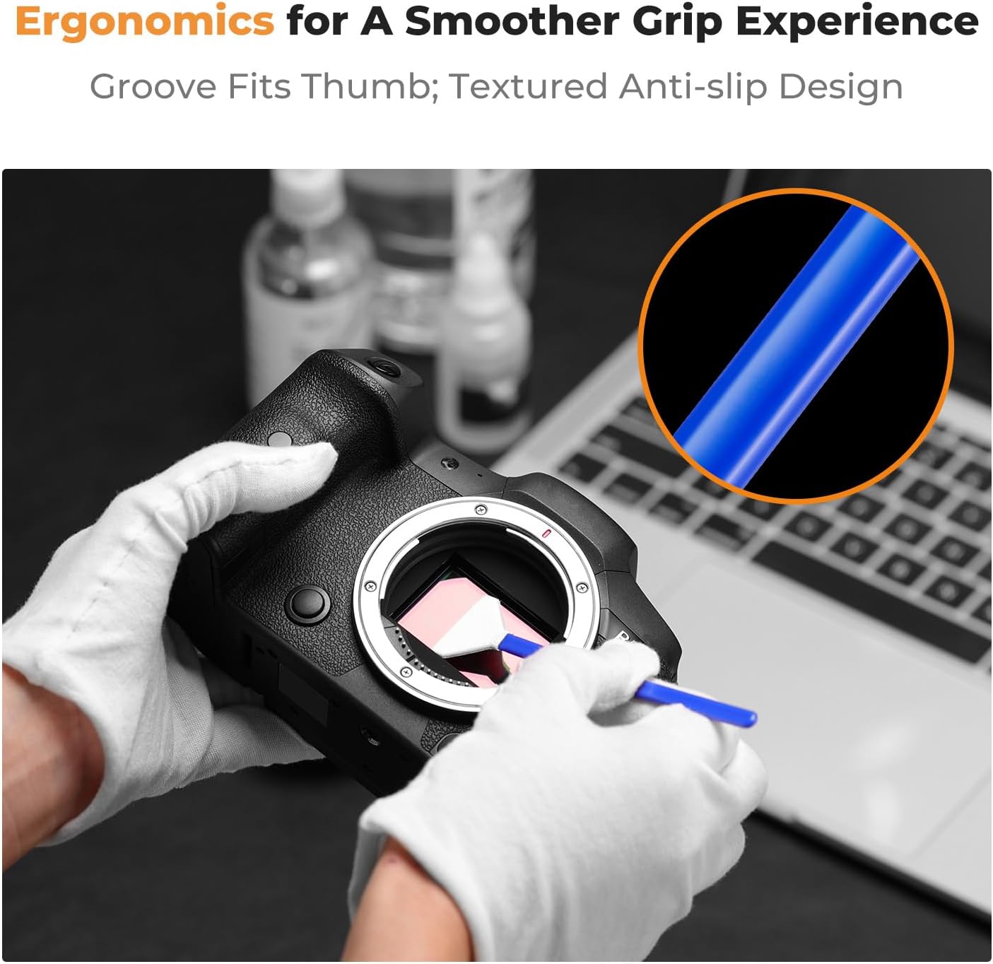 K&F Concept 10 Pack Full-Frame Sensors Cleaning Swabs, DSLR SLR Digital Camera Dry CCD CMOS Clean Swabs Compatible with Nikon Sony Canon DSLR Camera Sensor, 24mm x 20mm