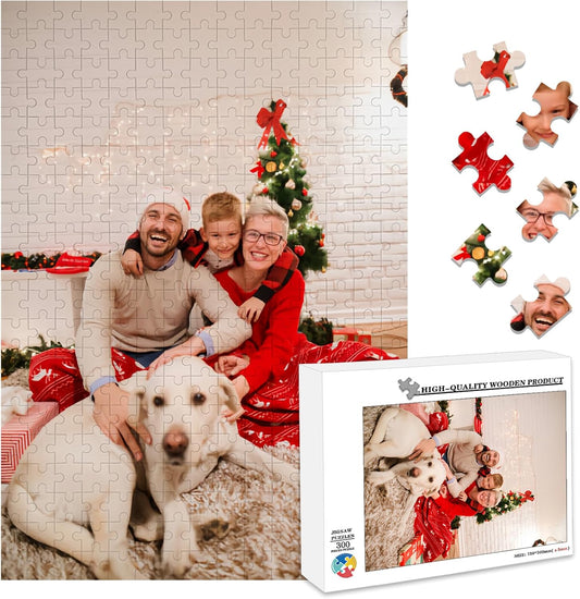 Custom Puzzle 120/200/300/500/1000/1500 Pieces, Personalized Puzzle from Your Own Photos, Customized Picture Jigsaw Puzzle Gift for Christmas Wedding Birthday Family