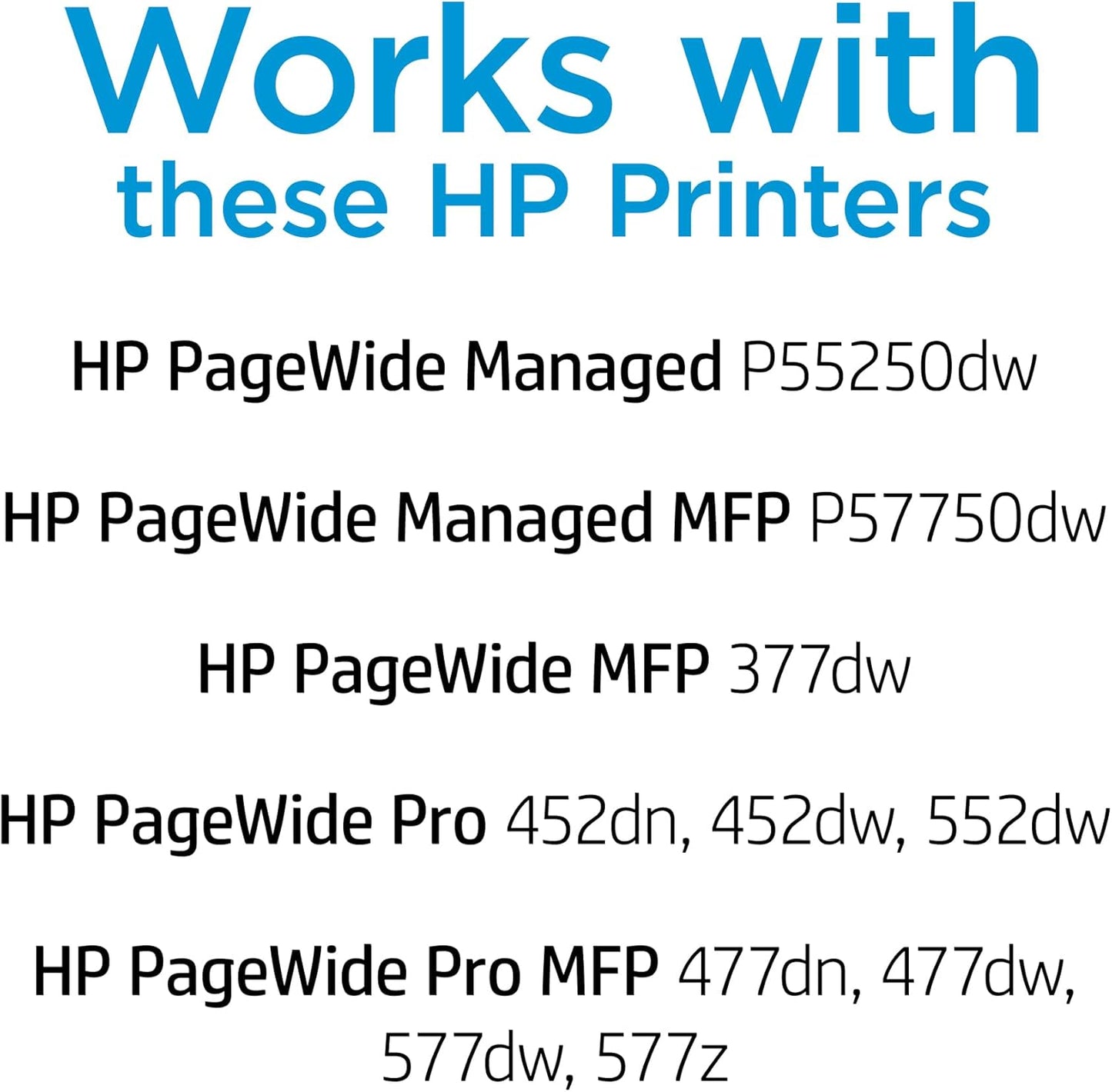 HP 972A PageWide Black Ink Cartridge for HP Printers | Works with Printer Series: PageWide Pro 452, 477, 552dw, 577 | F6T80AN
