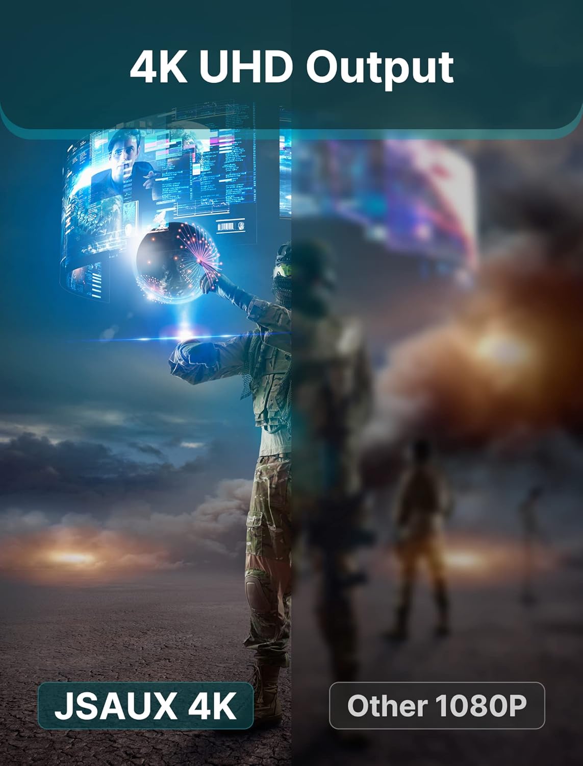 JSAUX 4K DisplayPort to HDMI Adapter, DP PC to HDMI Monitor Converter Video UHD 2K@120Hz,4K@30 DP to HDTV Male to Female Uni-Directional Adapter Compatible with Dell, Lenovo, HP,GPU, AMD -Grey