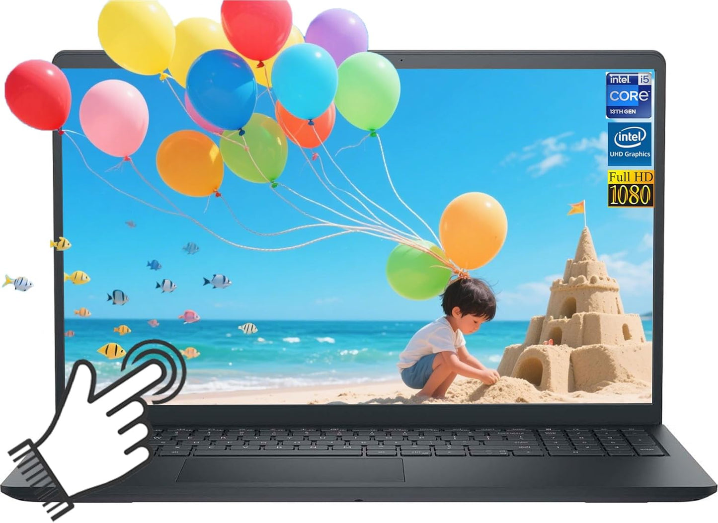 Dell Inspiron 15 3000 Touchscreen Laptop 15.6" FHD (1920x1080) IPS, 13th Gen Intel 10 Cores i5 Processor Up to 4.6GHz, 64GB RAM 1TB SSD, WiFi 6, Copilot, Windows 11