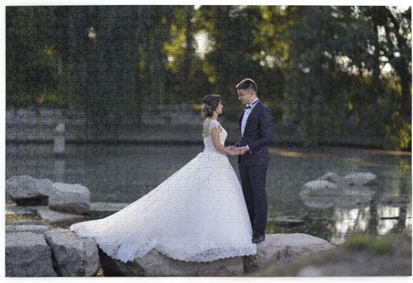 Custom Jigsaw Puzzle from Photos 300/500/1000 Pieces Personalized Wooden Picture Puzzles Gift for Adult Family Friends,Birthday,Valentine's Day (Horizontal 1000PCS)