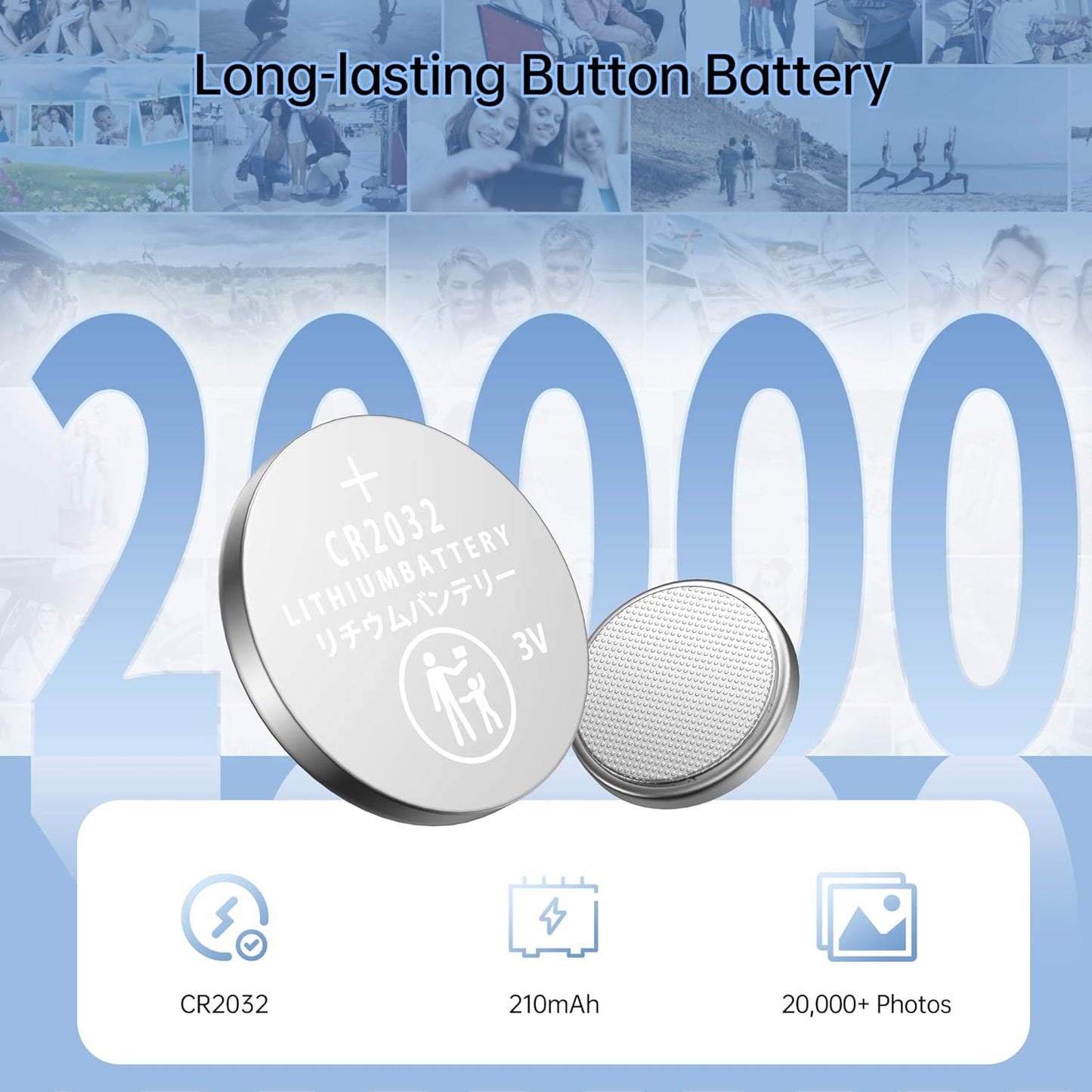 ATUMTEK Camera Remote Shutter for iPhone and Android Smartphones (2 Pack), Wireless Phone Remote Control Selfie Button for Photos and Videos (Bluetooth 5.2), Wrist Strap Included, Black & White