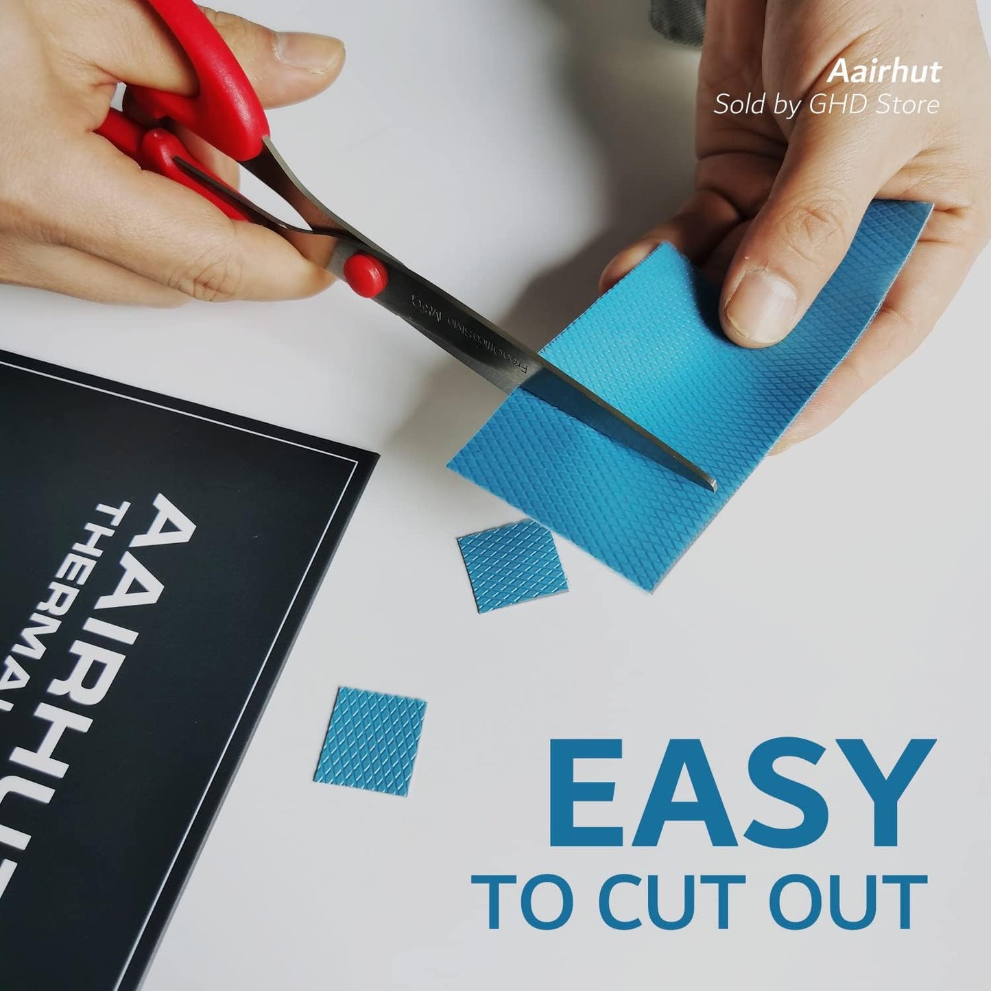 Aairhut Thermal Pad 13W/mK [0.5~3mm], 85 x 45 x 2mm Silicone Cooling Pad Non Conductive Heat Resistance Extreme Odyssey Cover with Dual Self-Adhesive Films for PC Laptop PS4/PS5/CPU/GPU/Computer