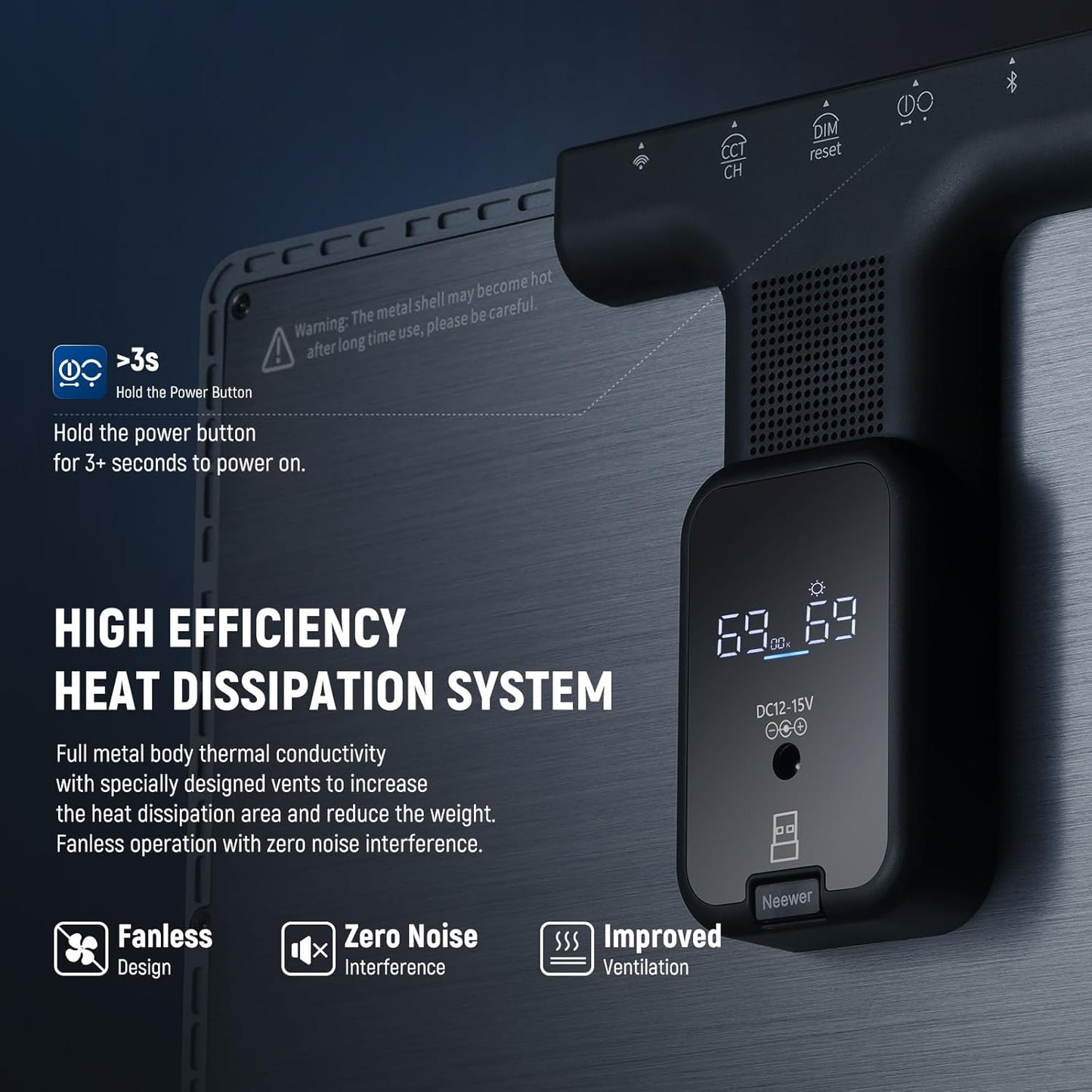 NEEWER GL1 PRO 15.5" Key Light for Streaming, Video Lighting with 2.4G PC/Mac iOS/Android APP Control, 2800LM LED Panel Light with Desk Clamp Compatible with Elgato Stream Deck for Gaming Zoom, Gray