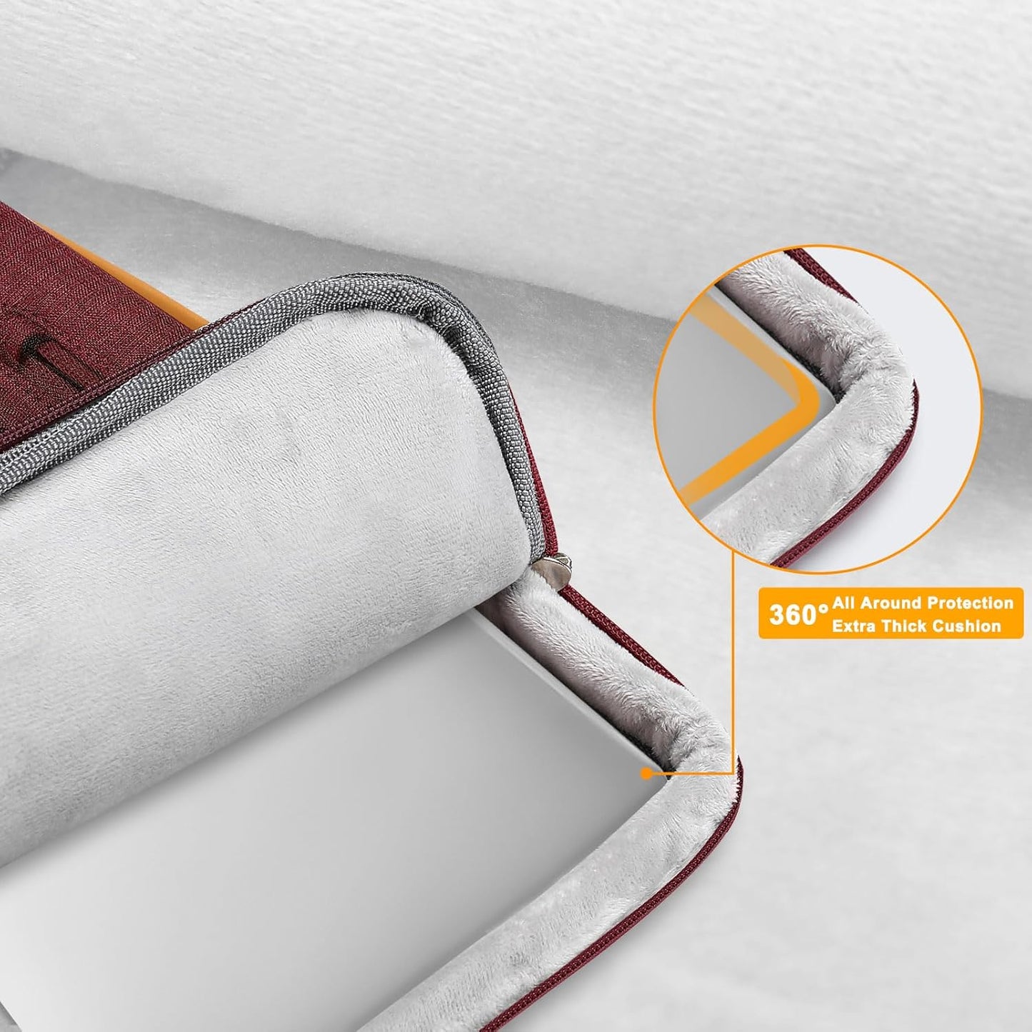 MOSISO 360 Protective Laptop Shoulder Bag,17-17.3 inch Computer Bag Compatible with MacBook, HP, Dell, Lenovo, Asus Notebook,Side Open Messenger Bag with 4 Zipper Pockets&Handle, Wine Red