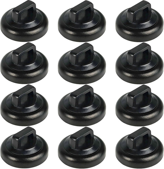 Magnet Zip Tie Mount Magnetic Zip Ties Mount Clips Base Holder Strong Multipurpose Wire Cable Holder Mount Wire Clips Management for Home Office Marine Electrical Wiring (Black, 12 Piece)