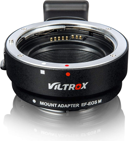 Viltrox EF-EOS M Electronic AF Auto Focus Lens Mount Adapter for Canon EF/EF-S Lens to Canon EOS-M (EF-M Mount) Mirrorless Camera M1 M2 M3 M5 M6 M10 M50 M100