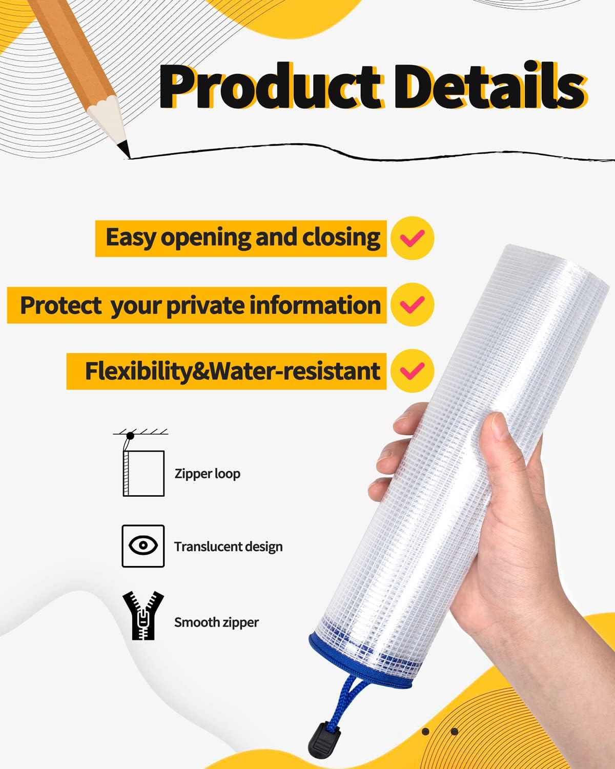 SUNEE Mesh Zipper Pouch 10x14 in (10 Colors, 30 Packs), Large Mesh Zipper Pouch Bags for School Office Supplies, Puzzles & Games, Travel Accessories, Waterproof Zipper Pouches for Organizing