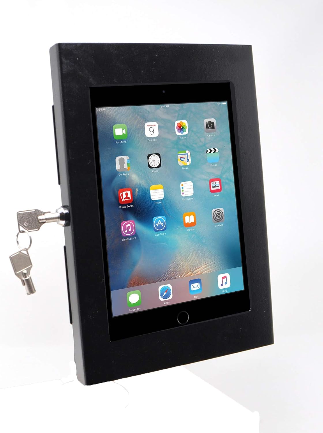 TABcare Locking Security Metal Case for iPad mini Used as Kiosk, POS, Store, Show Display (Black, iPad mini 4/5)