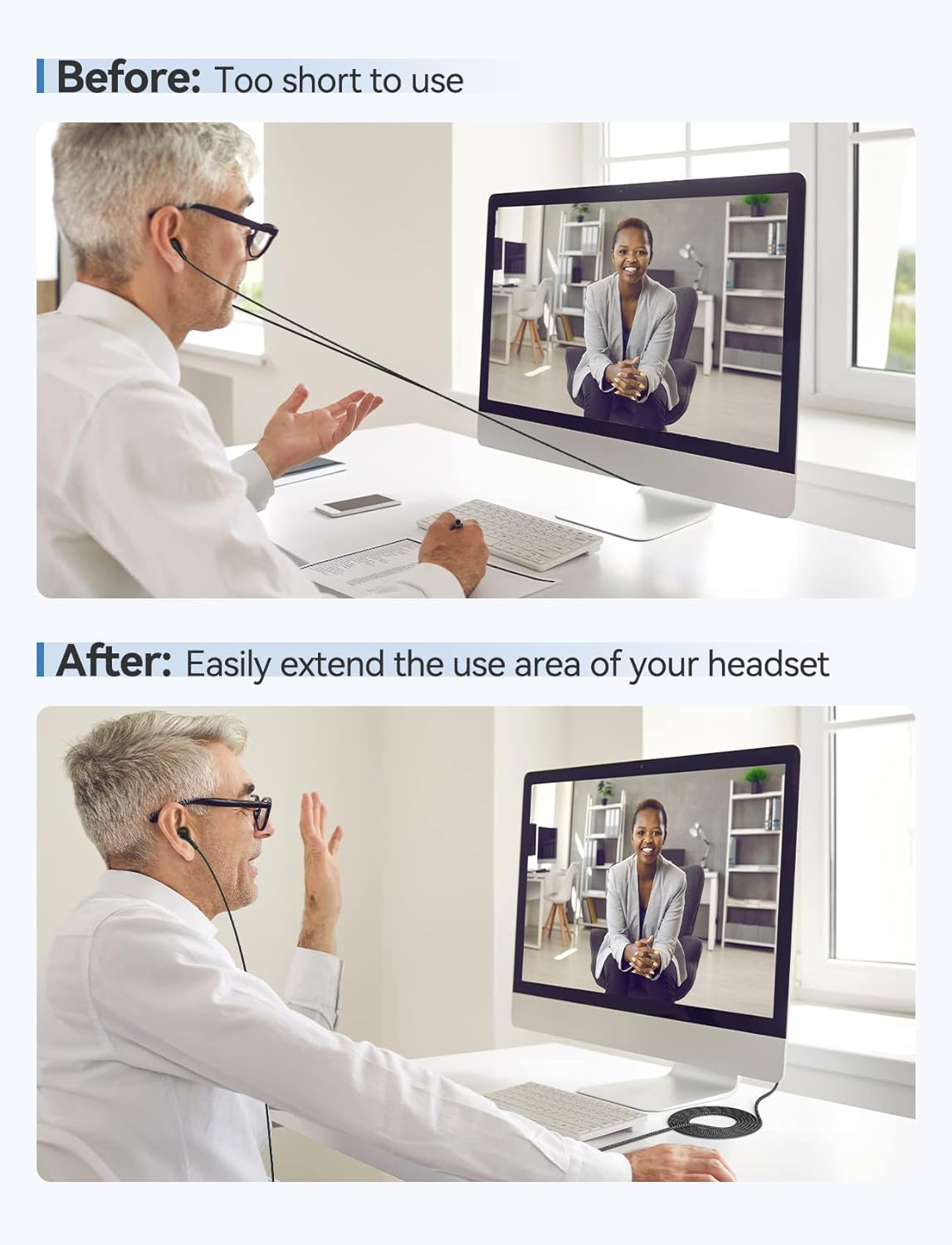 VIOY Headphone Extension Cable 15 FT,[Copper Shell, Hi-Fi Sound] 3.5 mm Male to Female Stereo Audio Cable Nylon Braided Aux Cord for Smartphones, Tablets, Media Player