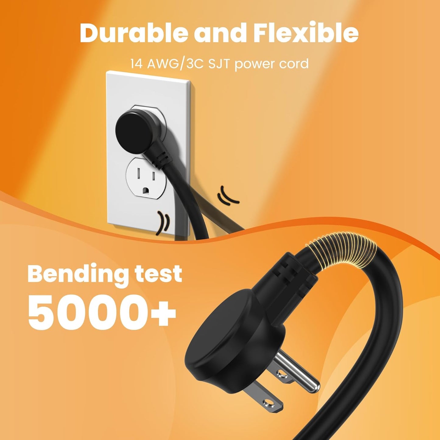 Metal 12 Outlet Mountable Power Strip, Surge Protector Heavy Duty Cord Wide Spaced and Wall Mount Metal Powerstrip for Outdoor, Desk, Garage, Industrial, Shop and Indoor (15ft)