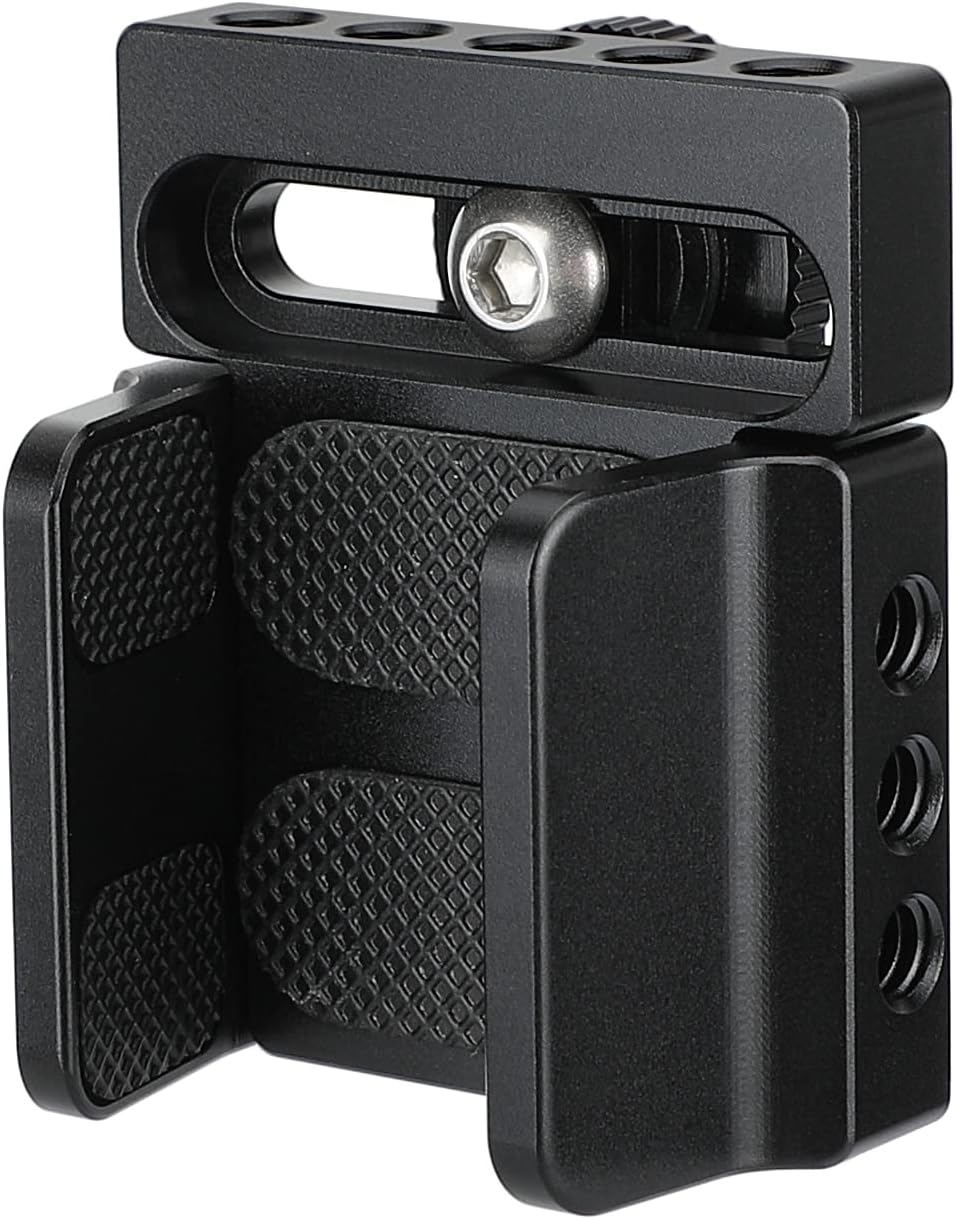 CAMVATE Universal SSD Holder Clamp Adjustable Width (33mm ~ 60mm) with 1/4"-20 Mounting Points & Shoe Mount Connector - 3011