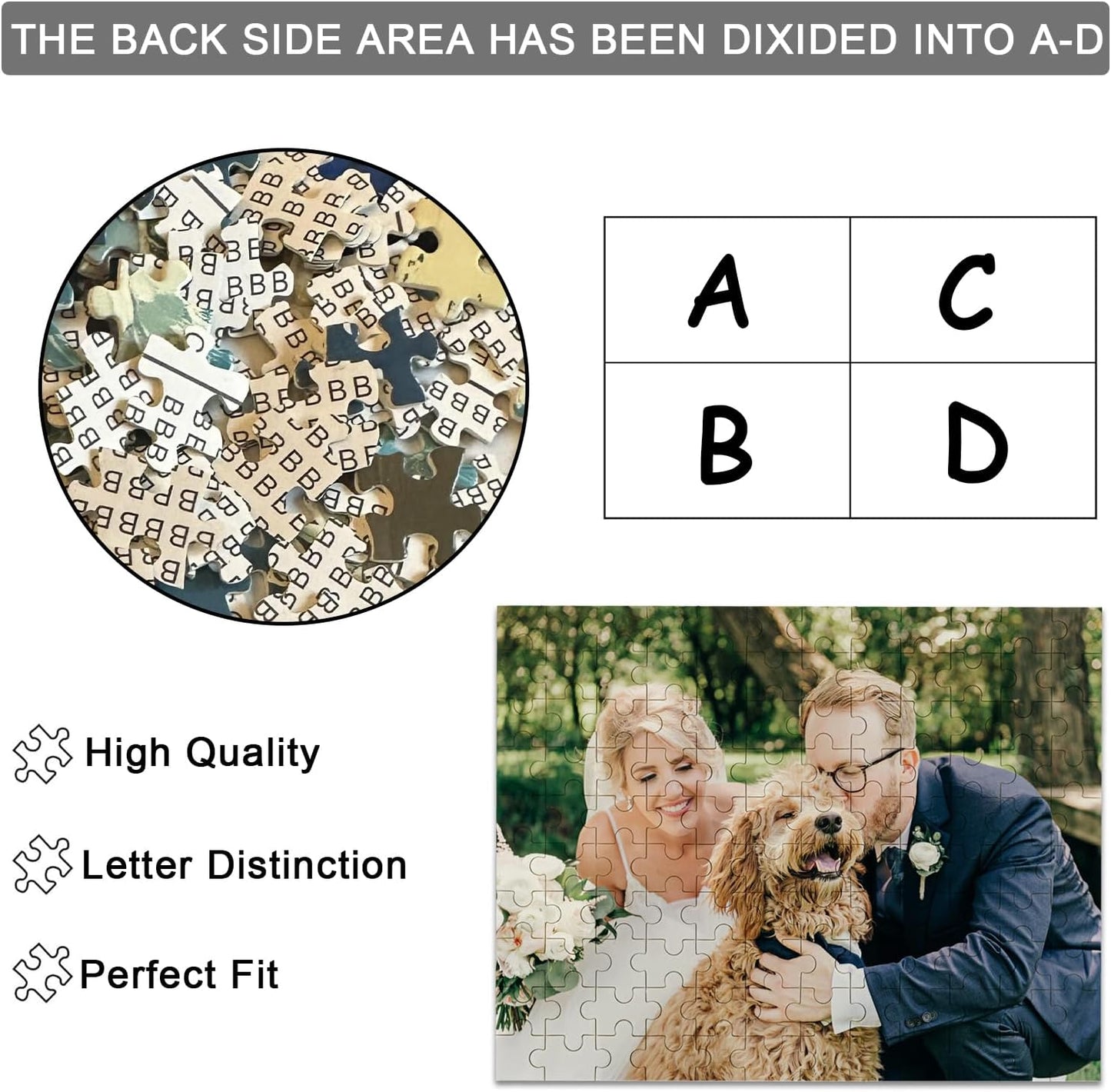 Custom Puzzle, Personalized Puzzle for Photos, Customized Puzzle 120/200/300/500/1000/1500 Pieces for Family, Christmas, Pet, Birthday, Wedding Gift
