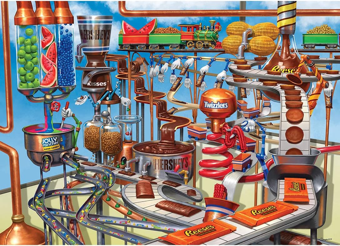 MasterPieces 1000 Piece Jigsaw Puzzle for Adults, Family, Or Youth - Hershey's Chocolate Factory - 19.25"x26.75"